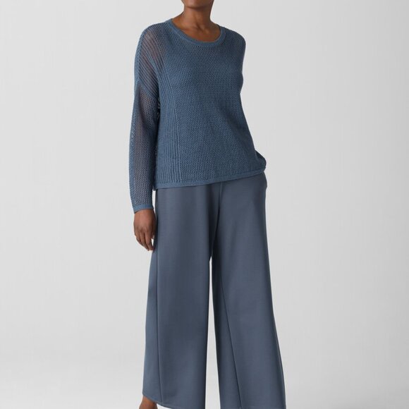Eileen Fisher Lightweight Ponte Wide-Leg Pants, Sz SMALL, NWT - Picture 2 of 15
